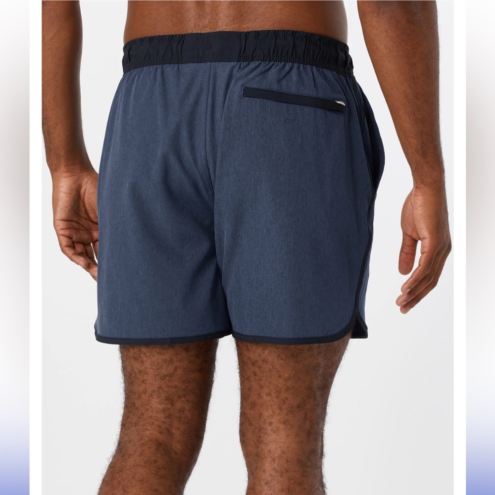 Vuori Banks Short 5” Azure Linen Texture oh. - Picture 4 of 14